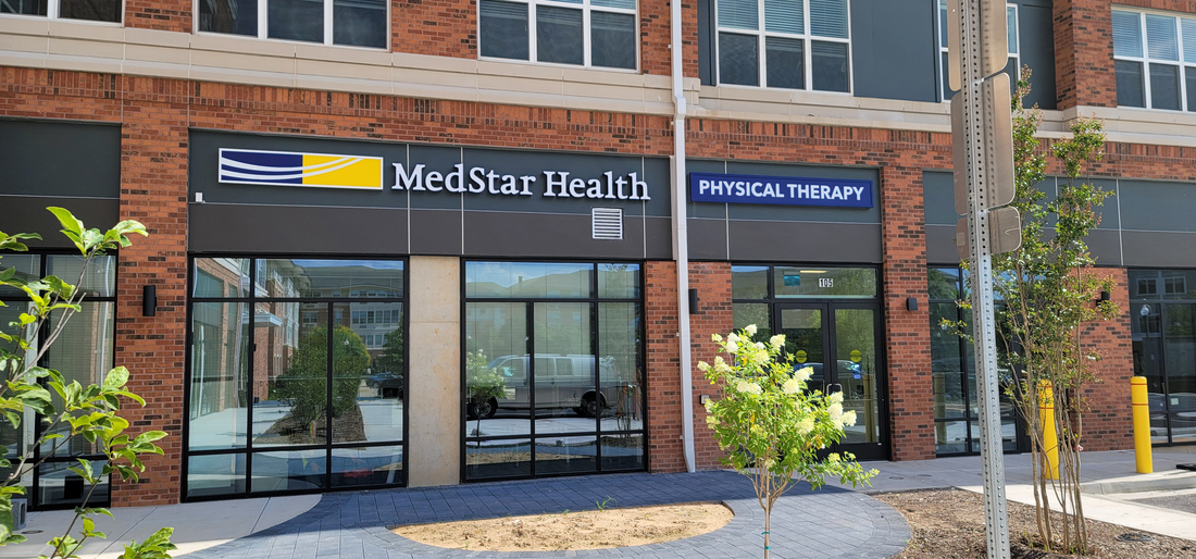MedStar Health Physical Therapy at Waverly is located in a storefront of a brick building.
