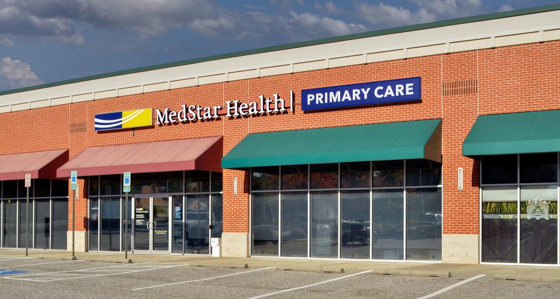 MedStar Health Primary Care at Forest Hill is located in a shopping center storefront.