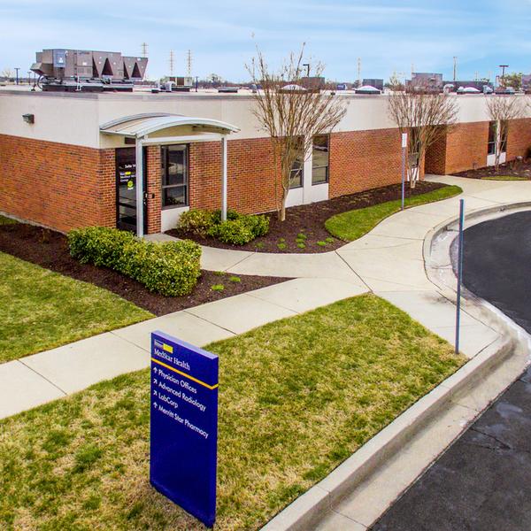 MedStar Health at Dundalk is located in a one-story brick building and offers primary care, women's health care and physical therapy.