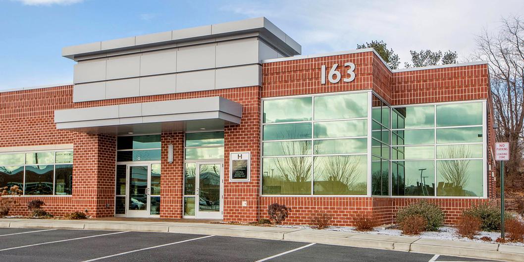 MedStar Georgetown Transplant Institute's Frederick office is a one-story red brick building in a commercial park.