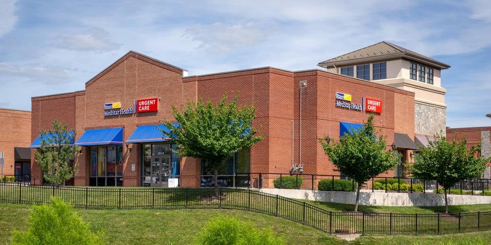 201 Shorebird Street in Fredrick Maryland is a one-story red brick building where MedStar Urgent Care is located.