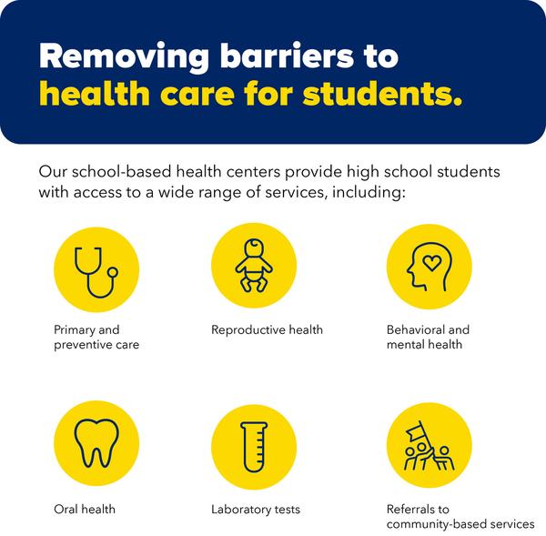 Healthcare for students infographic