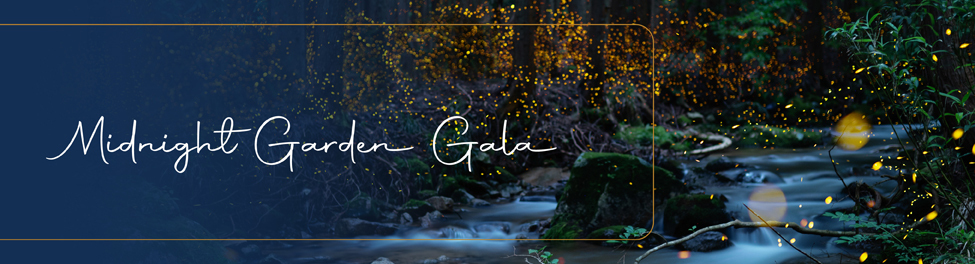 Midnight Garden Gala logo for the MedStar St Mary's Hospital 2025 Gala event.