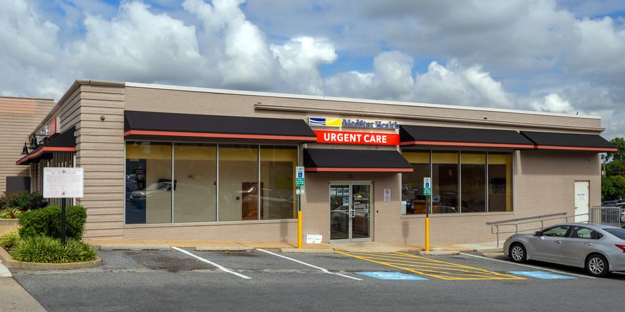 Shopping center building in Silver Spring, Maryland where MedStar Concussion Clinic and Urgent Care is located