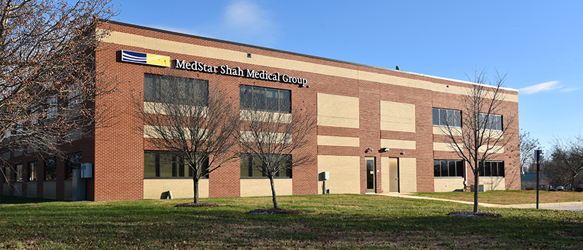 Exterior of the red brick MedStar Health office building on Market Drive in Charlotte Hall