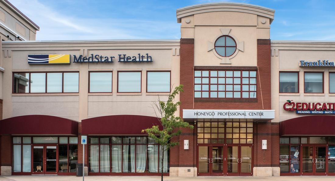 Medstar Health offices are located on the 2nd floor in shopping center at Honeygo Boulevard in Perry Hall, Maryland - a Baltimore suburb.