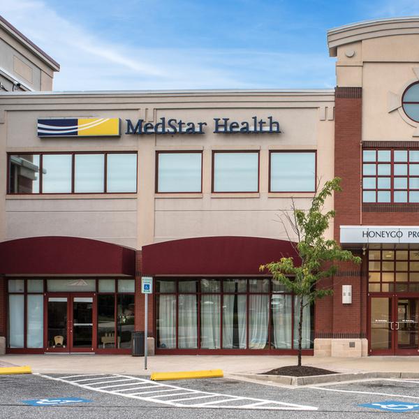 Medstar Health offices are located on the 2nd floor in shopping center at Honeygo Boulevard in Perry Hall, Maryland - a Baltimore suburb.
