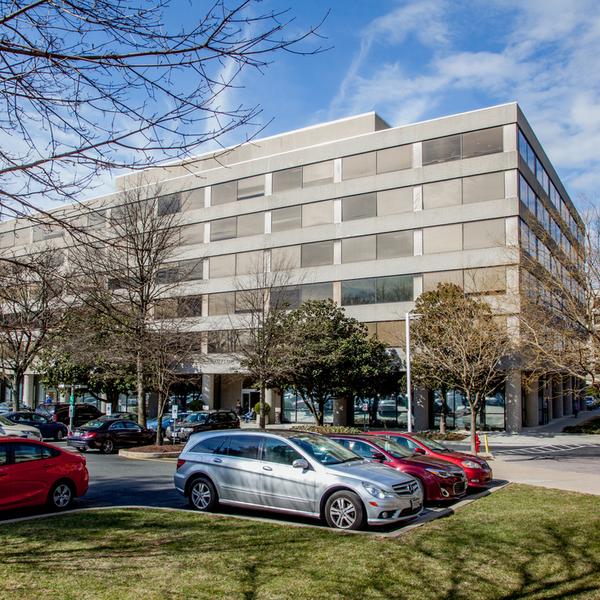 A concrete and glass office building in Bethesda, Maryland is the location for MedStar Health Physical Therapy and Primary Care.
