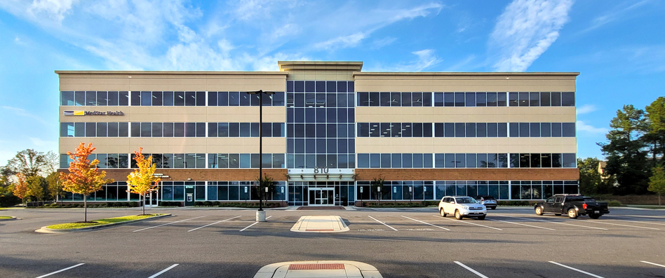 MedStar Health Primary Care at Annapolis is located in a brick, concrete and glass building with a blue awning.