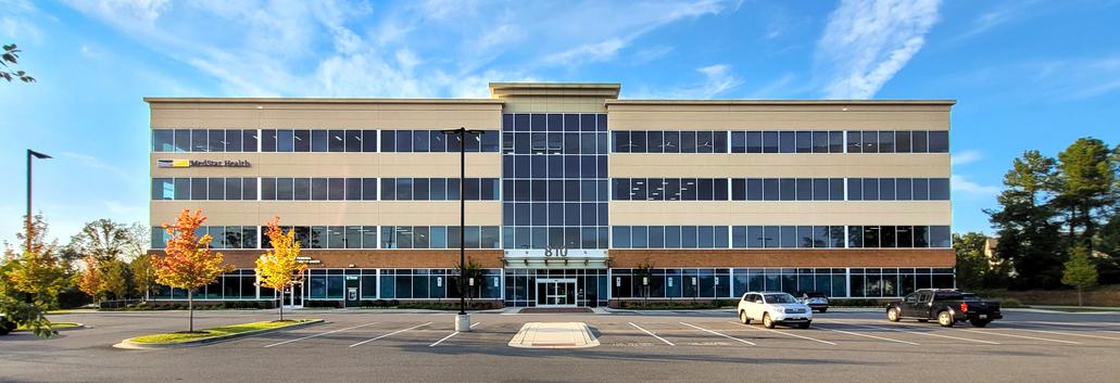 MedStar Health Primary Care at Annapolis is located in a brick, concrete and glass building with a blue awning.