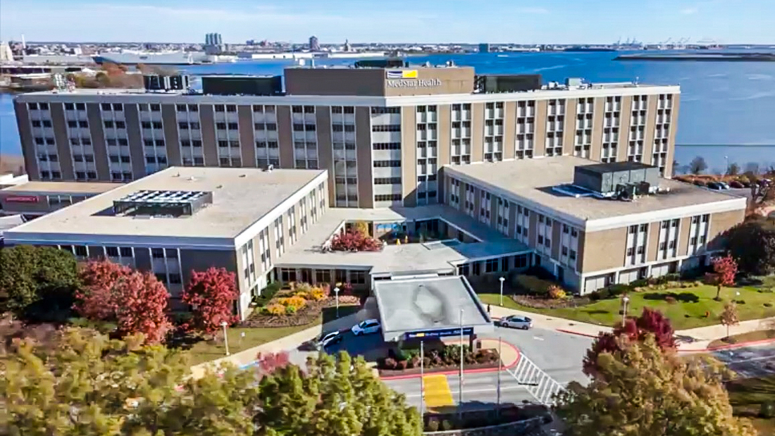 Aerial view of MedStar Harbor Hospital, Baltimore, MD