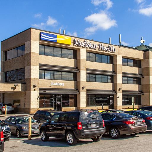 Concrete and glass medical office building location of MedStar Health at Dorsey Hall