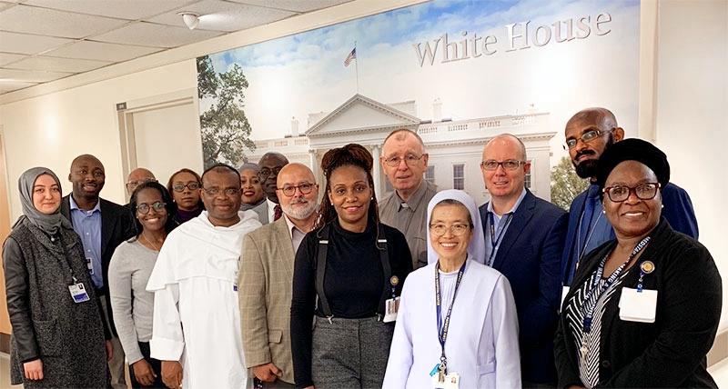 The spiritual care team from MedStar Washington Hospital Center poses for a group photo.