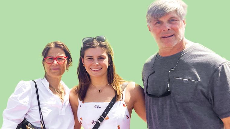 Cristina Aragona, Gregg Jubin, and family on vacation in Italy.