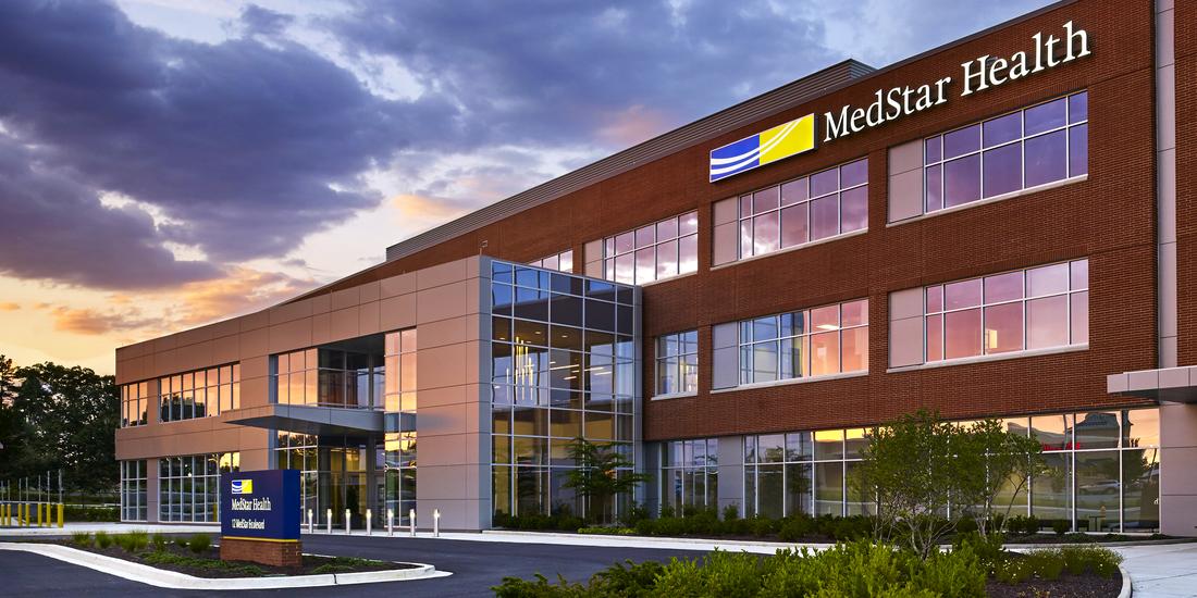 MedStar Health at Bel Air is a modern brick and glass building.