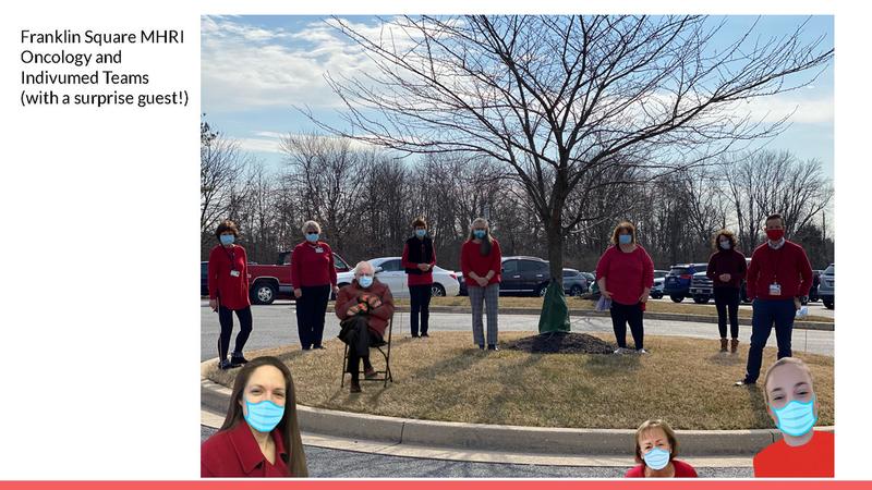 Associates at MedStar Health dressed in red for February heart health month.