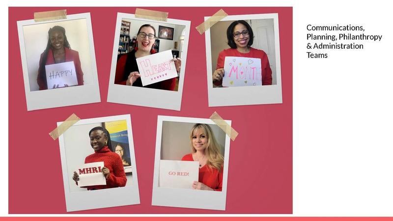 Associates at MedStar Health dressed in red for February heart health month.