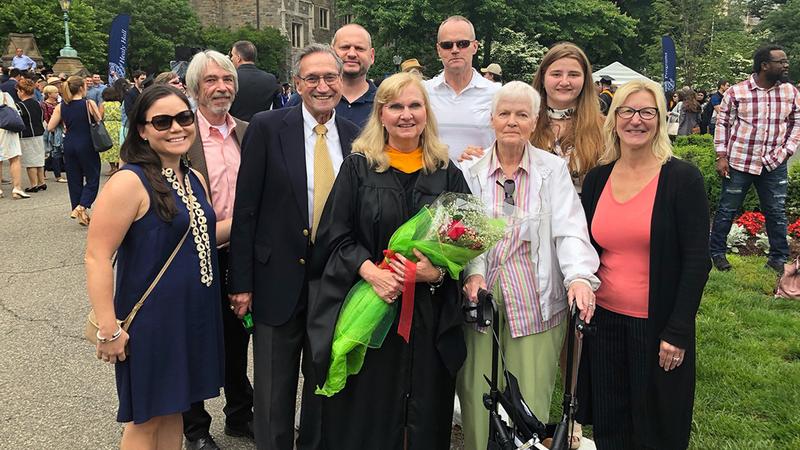 Mary Herold with family at graduation.