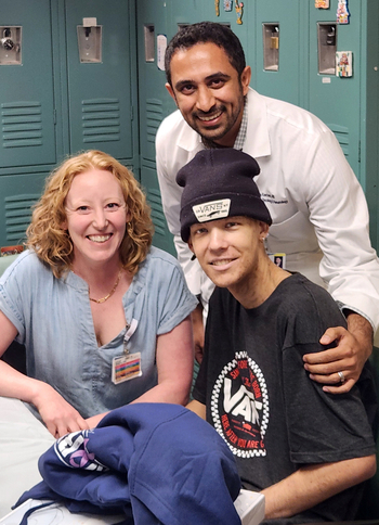 David Bonham poses for a photo with Dr. Kancharia at MedStar Health.