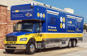 A MedStar Health mobile health center truck.