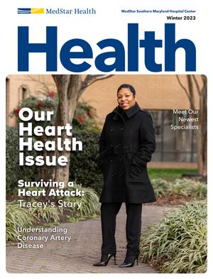 Winter 2023 front cover of HEALTH newsletter from MedStar Southern Maryland Hospital Center