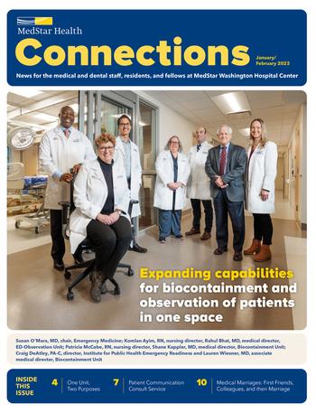 Connections Magazine cover - publication from MedStar Washington Hospital Center