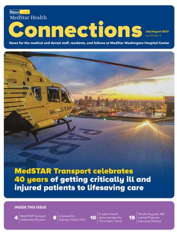 Connections Magazine cover - publication from MedStar Washington Hospital Center