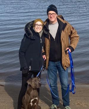 Wendy Ryan with her family outdoors.