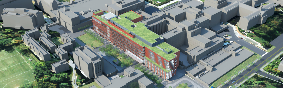 Architectural Rendering for the new MedStar Georgetown University Hospital Surgical pavilion, which is currently under construction.