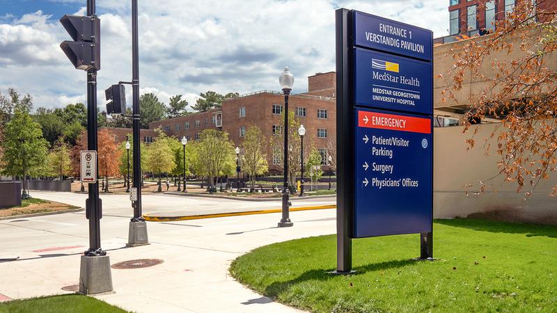 Street view of Entrance 1 to MedStar Georgetown University Hospital - Verstandig Pavillion