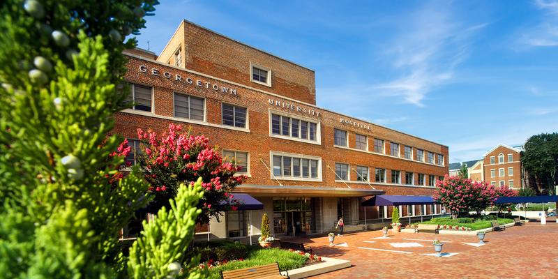 Front entrance to MedStar Georgetown University Hospital, Washington DC