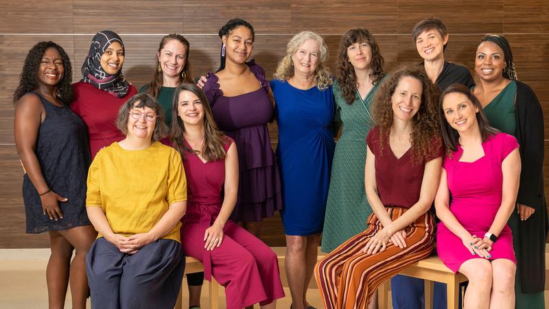 The Midwifery team from MedStar Washington Hospital Center poses for a group photo indoors.