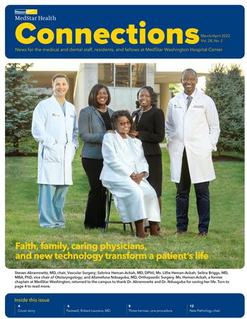 Connections Magazine cover - publication from MedStar Washington Hospital Center