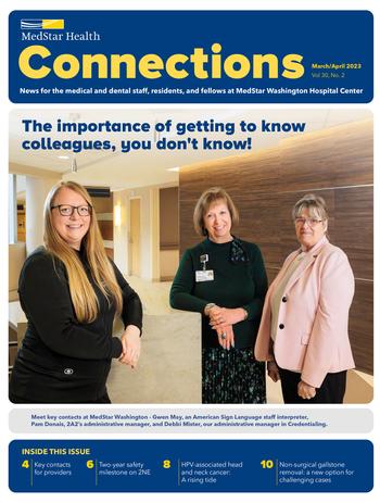 Connections Magazine cover - publication from MedStar Washington Hospital Center