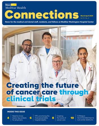 Connections Magazine cover - publication from MedStar Washington Hospital Center