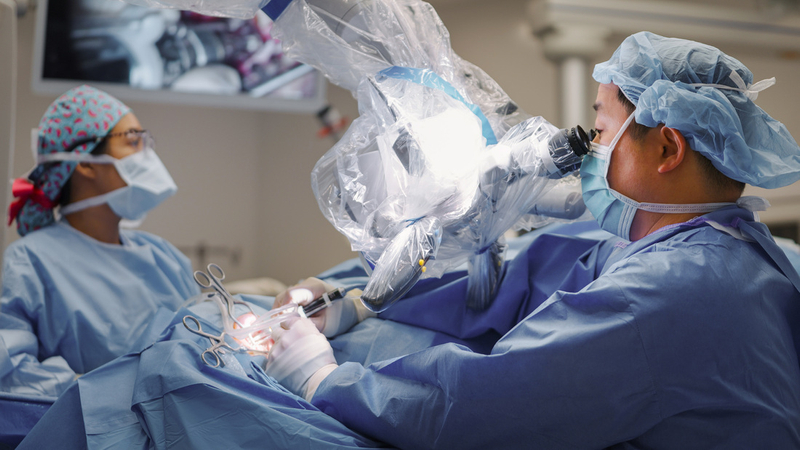Dr. Michael Hoa performs surgery to implant a new cochlear implant at MedStar Health.