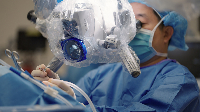 Dr. Michael Hoa performs surgery to implant a new cochlear implant at MedStar Health.