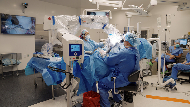 Dr. Michael Hoa performs surgery to implant a new cochlear implant at MedStar Health.