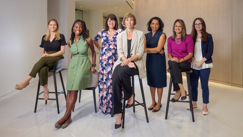 Team members from MedStar Georgetown University Hospital's Women's Mental Health department sit together for a group photo.