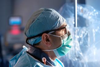 Dr. Athanasios Thomaides in an operating room at MedStar Health.