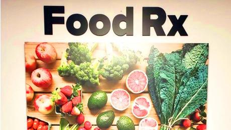 Food RX Poster showing fresh fruit and vegetables.