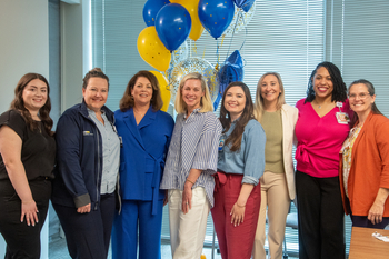 The team from MedStar Health poses for a photo after being recognized with the first Well-Being Excellence™ credential awarded by the prestigious American Nurses Credentialing Center (ANCC).