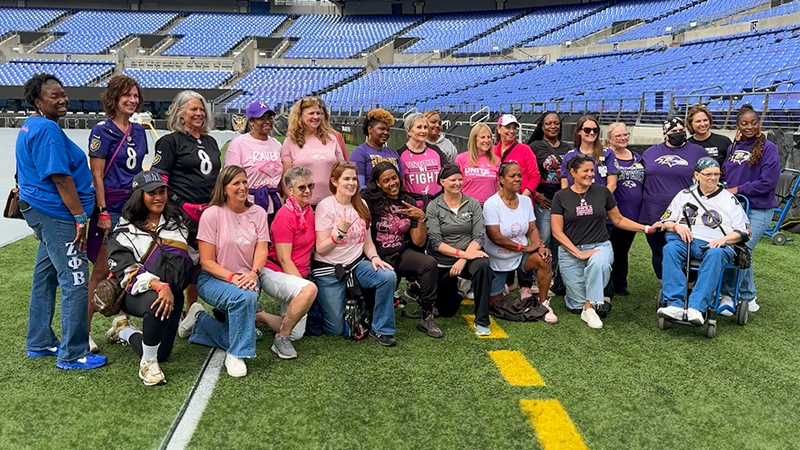 The Baltimore Ravens hosted cancer survivors for a special appreciation event at M&T Bank Stadium.