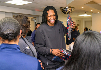 Washington Wizards player Bub Carrington donated scrubs to MedStar Health hospitals.