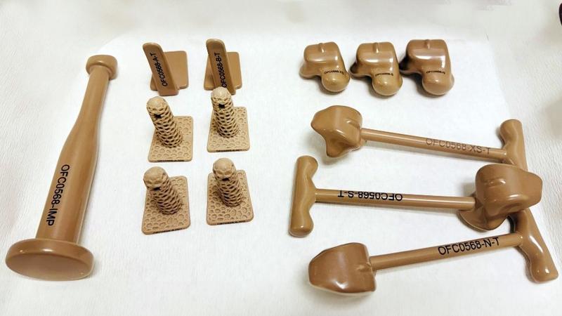 Plastic ankle replacement components