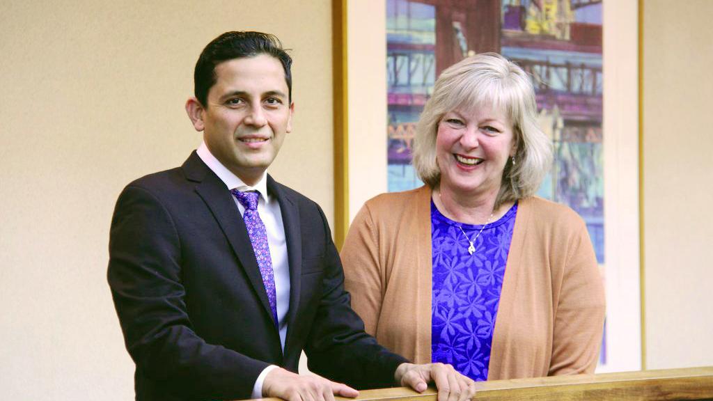 Dr. Tushar Samdani and patient Virginia Wills