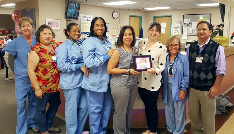 A group of healthcare professionals celebrates Day of Gratitude at MedStar Montgomery Medical Center.