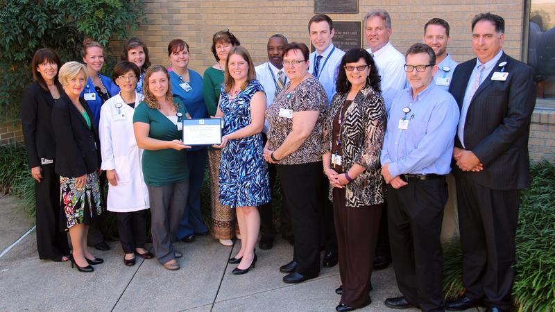 Associates and leadership from MedStar St Mary's Hospital pose for a group photo after winning VHQC’s 2015 Quality Innovation Award.