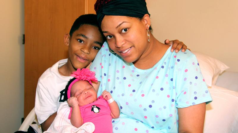 Carla Ford gave birth to the first baby of 2016 at MedStar St Mary's Hospital.