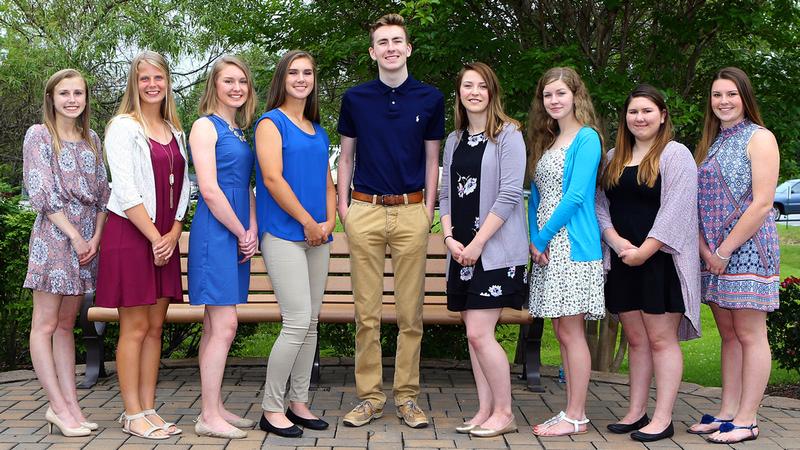 Group photo of the 2017 scholarship winners at MedStar St Mary's Hospital.